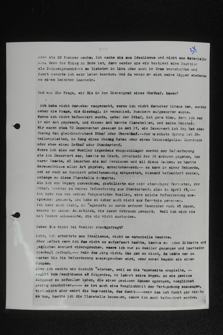 Scan 00039 of the Sassen transcript, O.65 file 85.