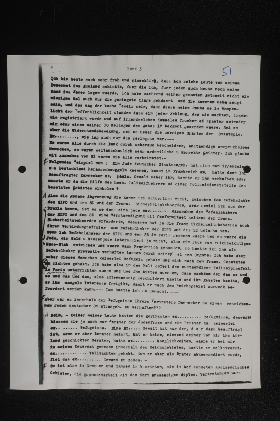 Scan 00052 of the Sassen transcript, O.65 file 85.