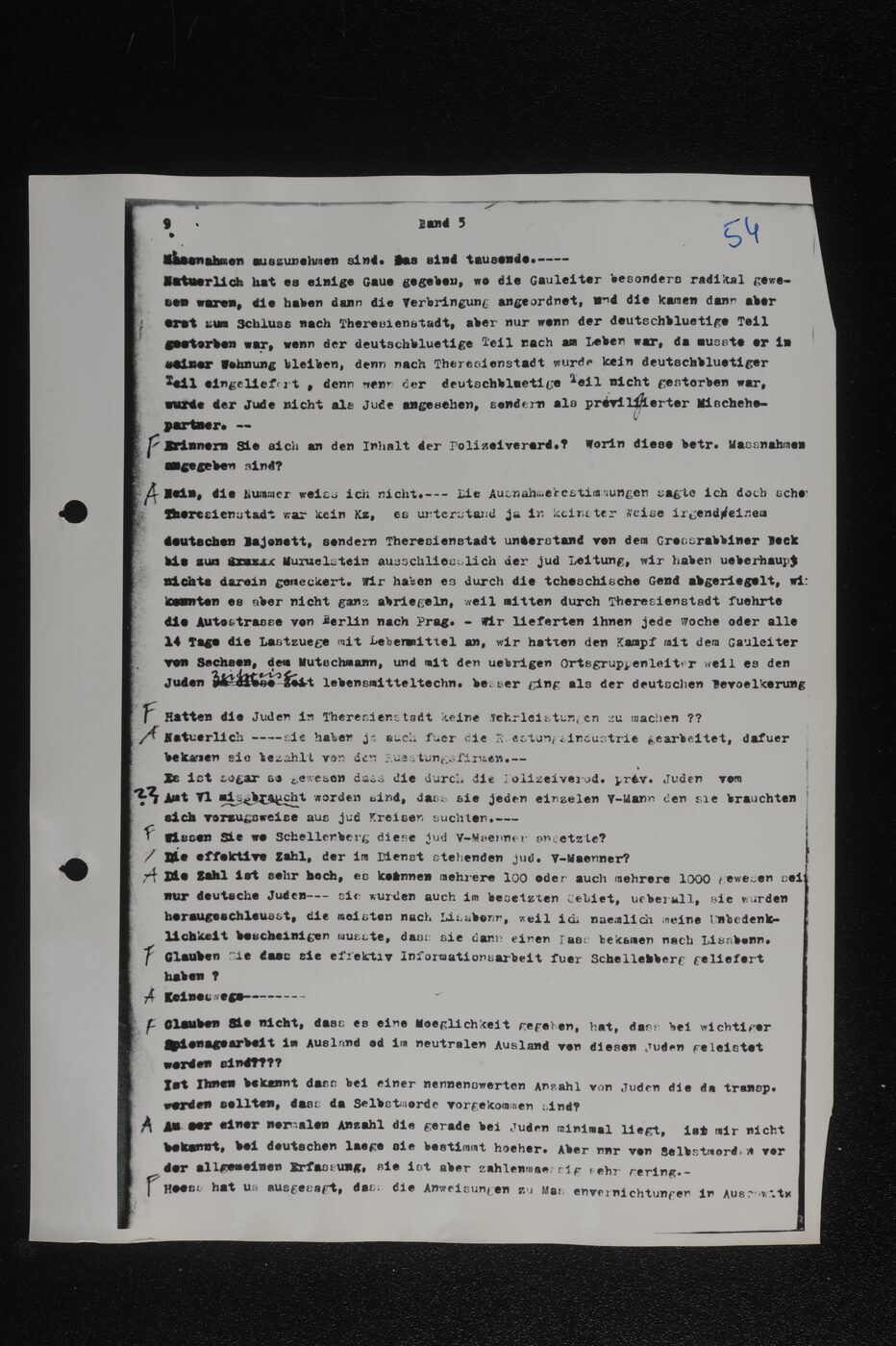 Scan 00055 of the Sassen transcript, O.65 file 85.