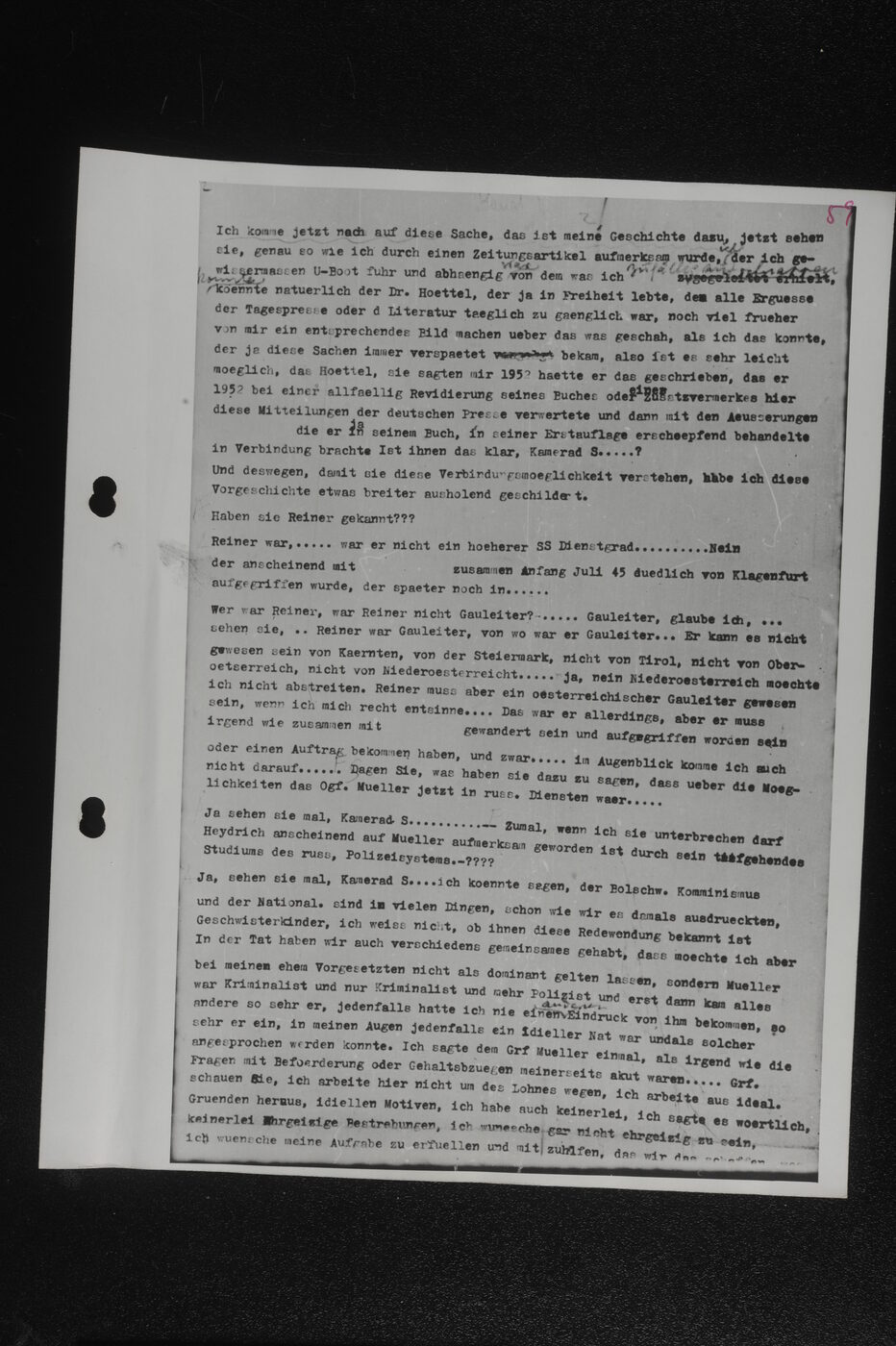Scan 00060 of the Sassen transcript, O.65 file 85.