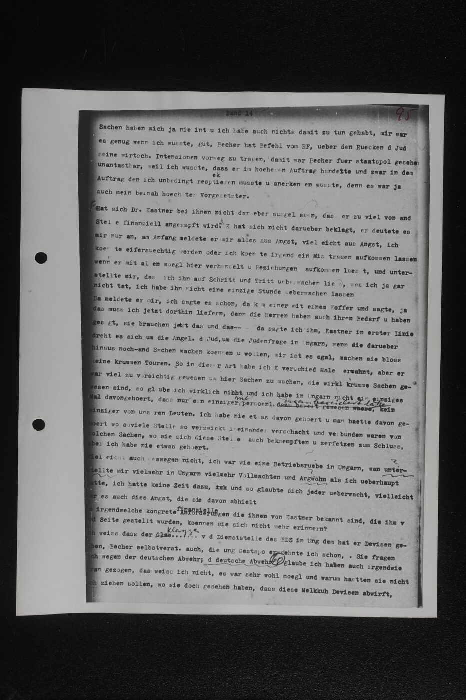 Scan 00096 of the Sassen transcript, O.65 file 85.
