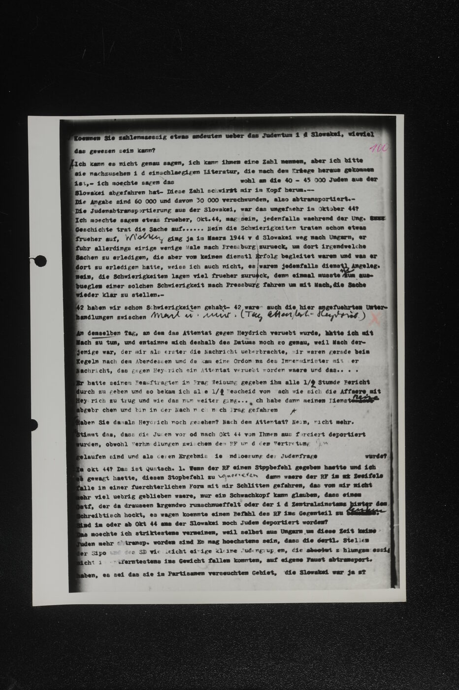Scan 00101 of the Sassen transcript, O.65 file 85.