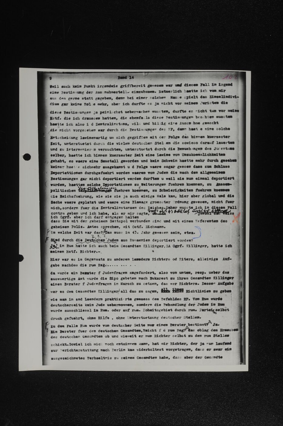Scan 00103 of the Sassen transcript, O.65 file 85.