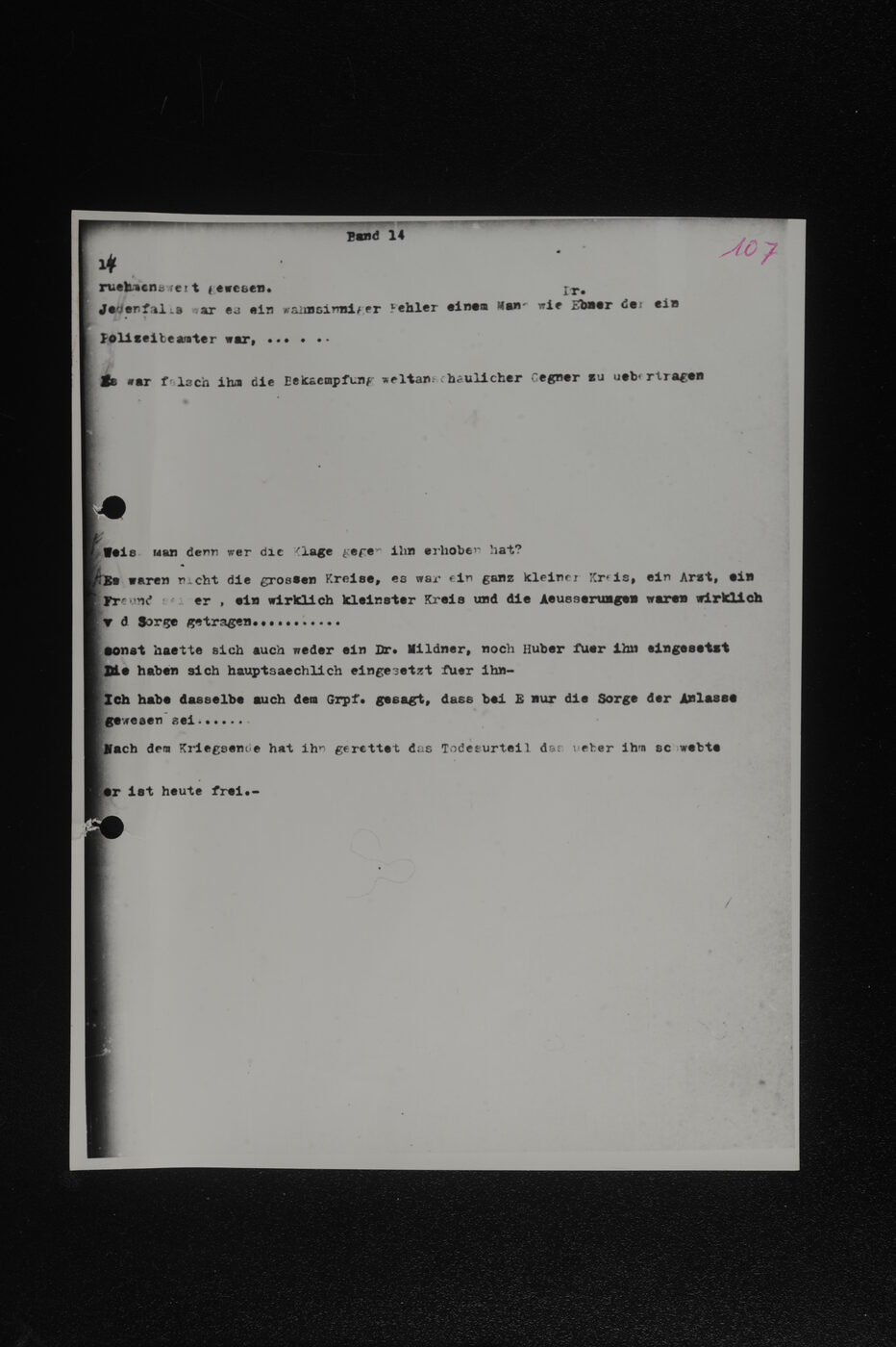 Scan 00108 of the Sassen transcript, O.65 file 85.