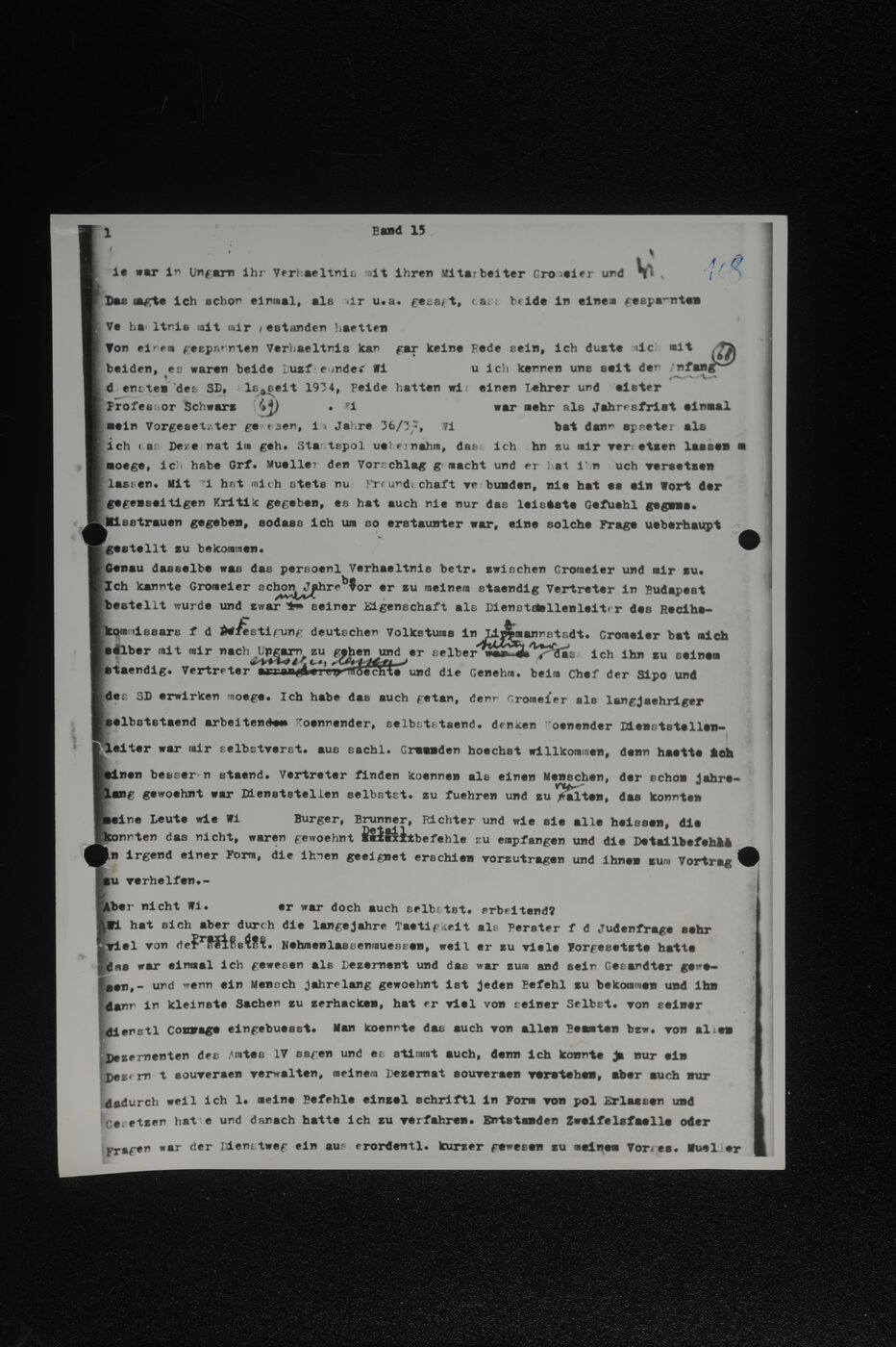Scan 00109 of the Sassen transcript, O.65 file 85.