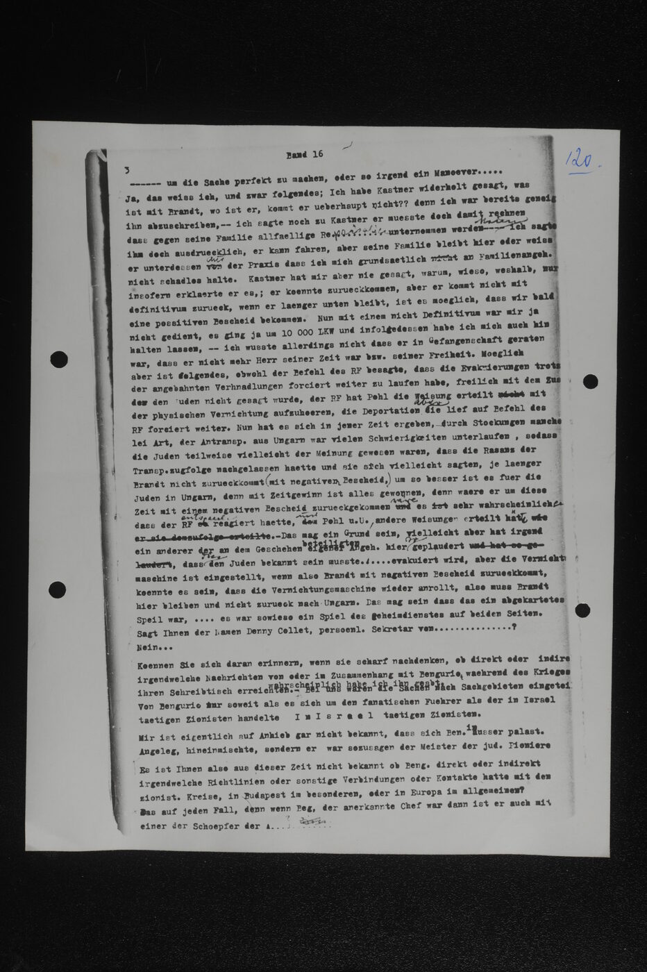 Scan 00120 of the Sassen transcript, O.65 file 85.