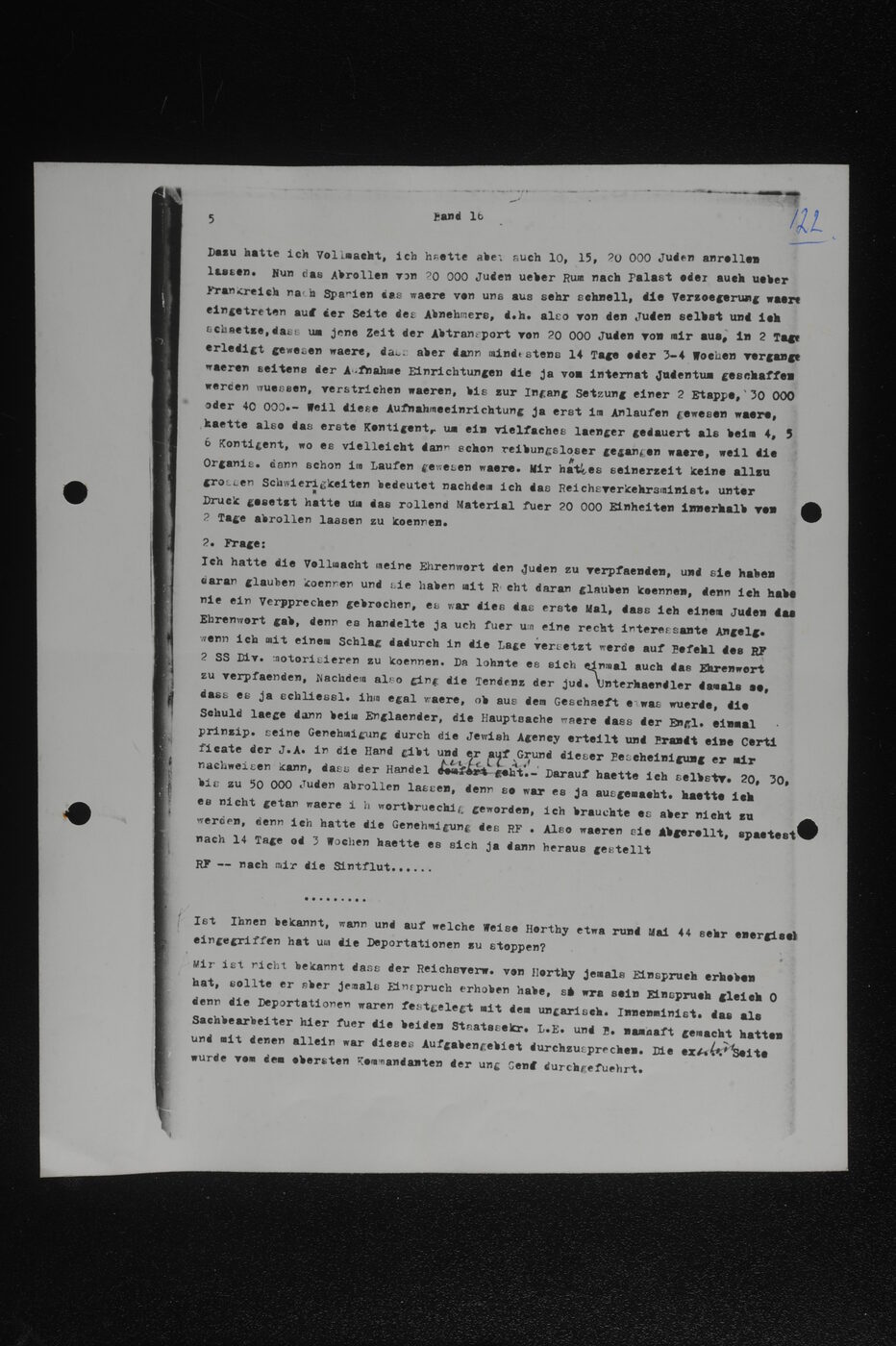 Scan 00122 of the Sassen transcript, O.65 file 85.