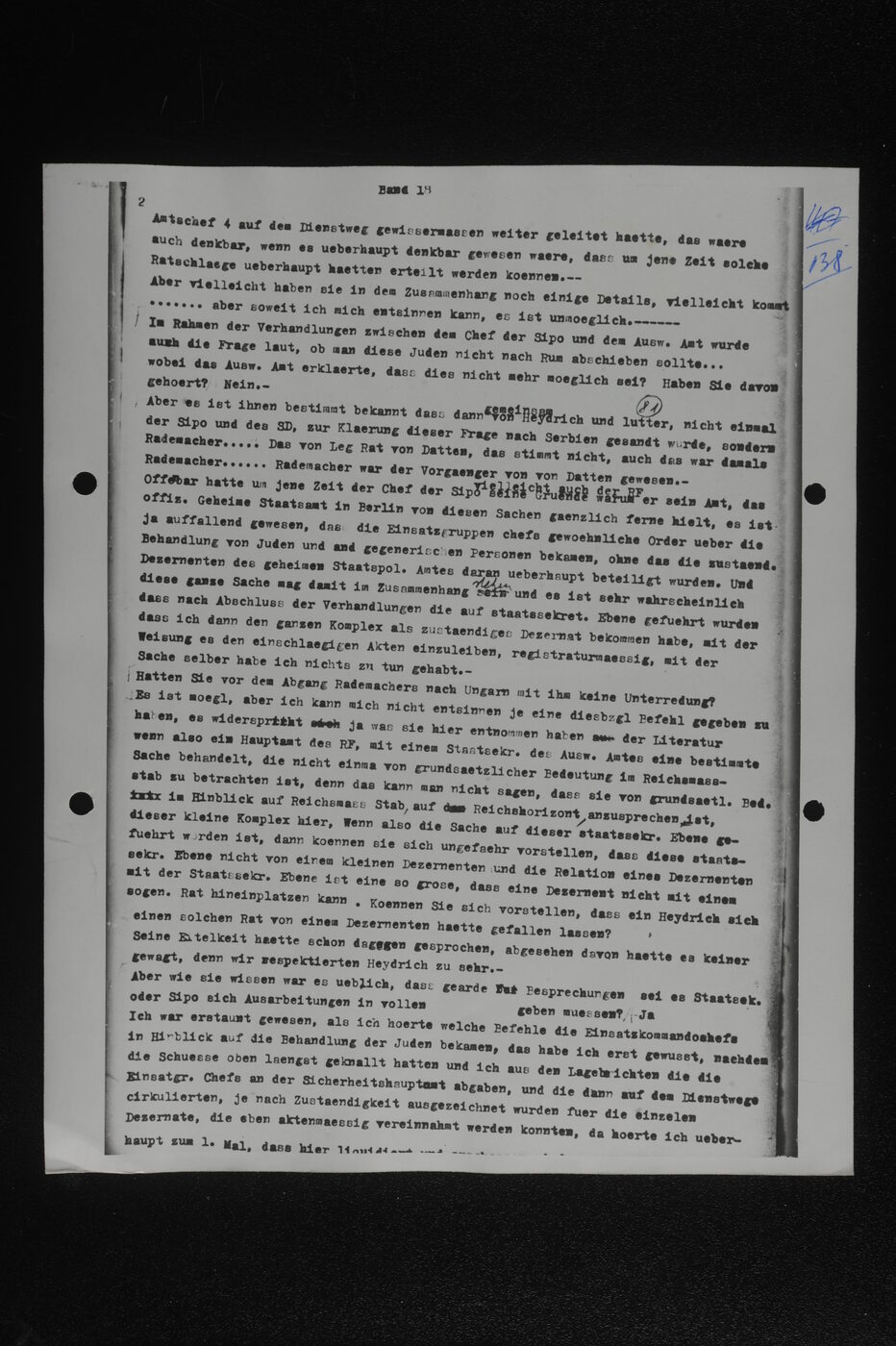Scan 00138 of the Sassen transcript, O.65 file 85.