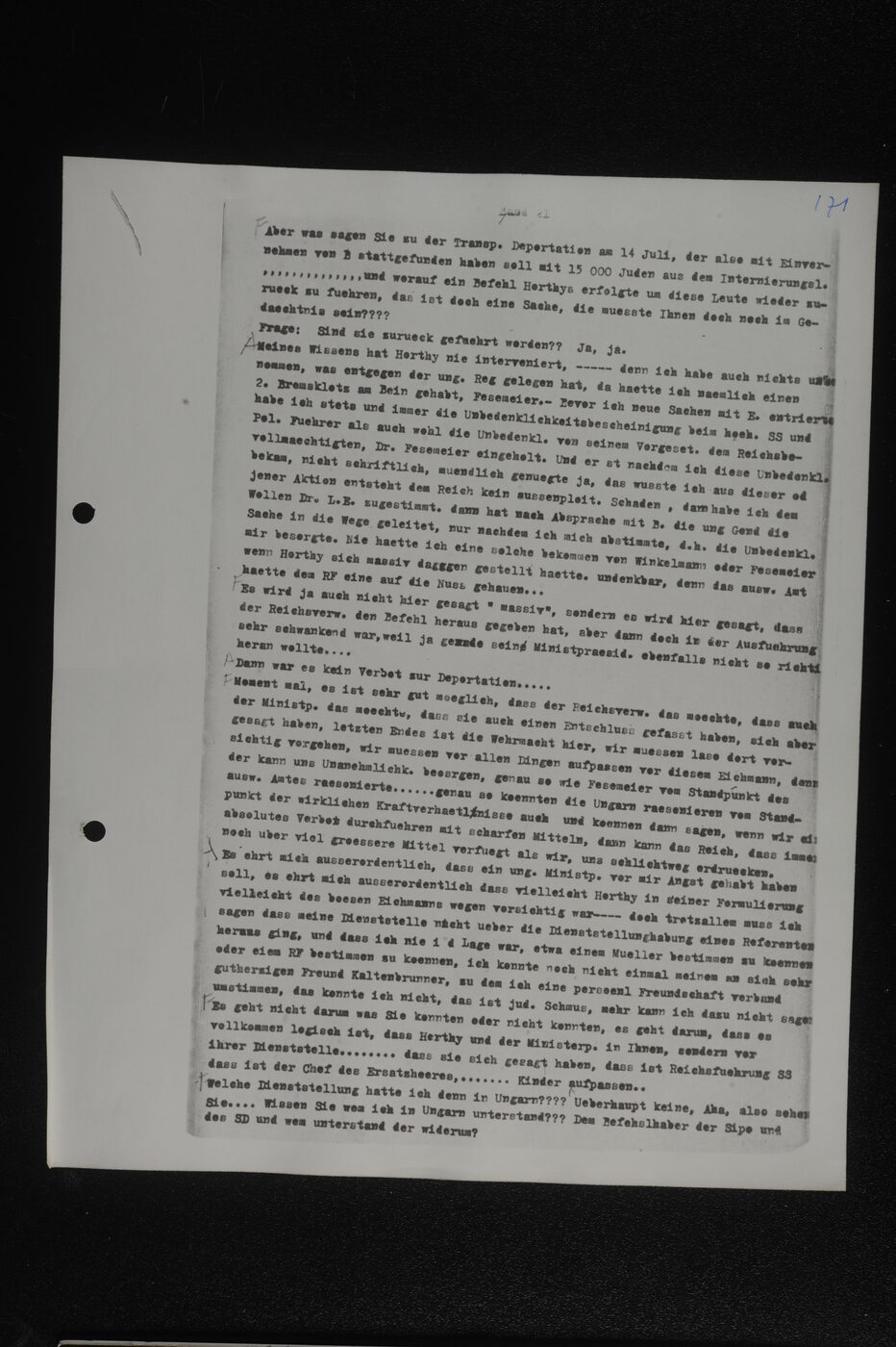 Scan 00024 of the Sassen transcript, O.65 file 86.
