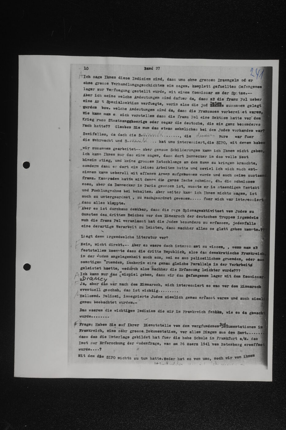 Scan 00093 of the Sassen transcript, O.65 file 86.