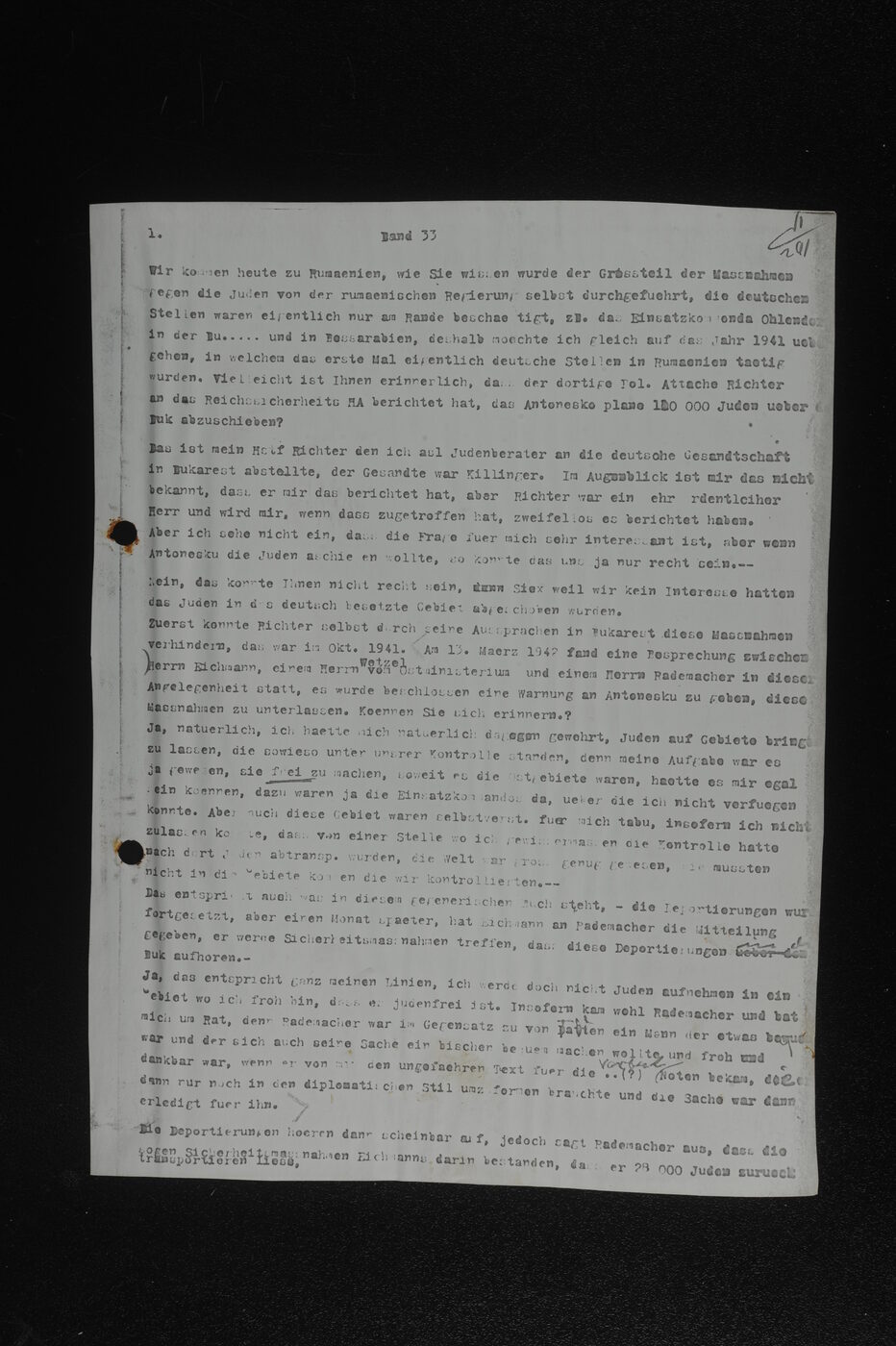 Scan 00143 of the Sassen transcript, O.65 file 86.