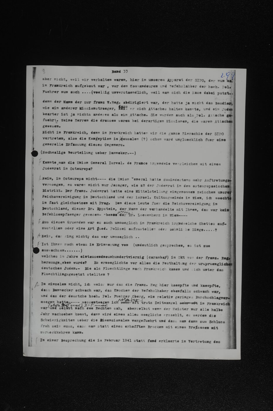 Scan 00150 of the Sassen transcript, O.65 file 86.