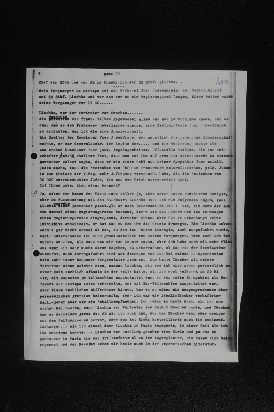 Scan 00151 of the Sassen transcript, O.65 file 86.