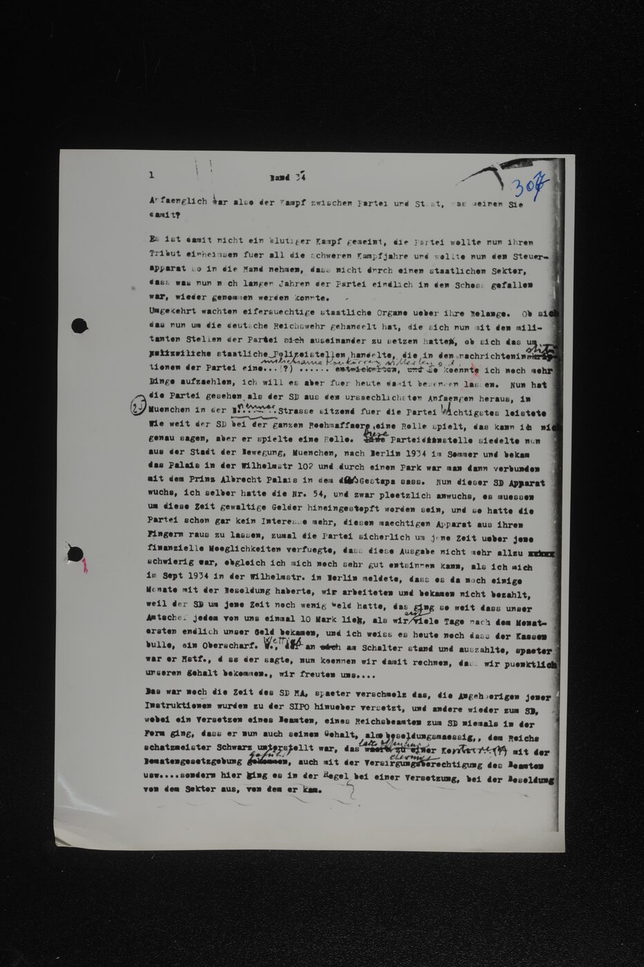 Scan 00158 of the Sassen transcript, O.65 file 86.