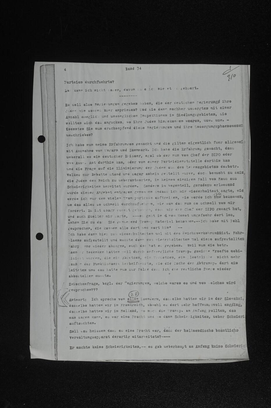 Scan 00161 of the Sassen transcript, O.65 file 86.
