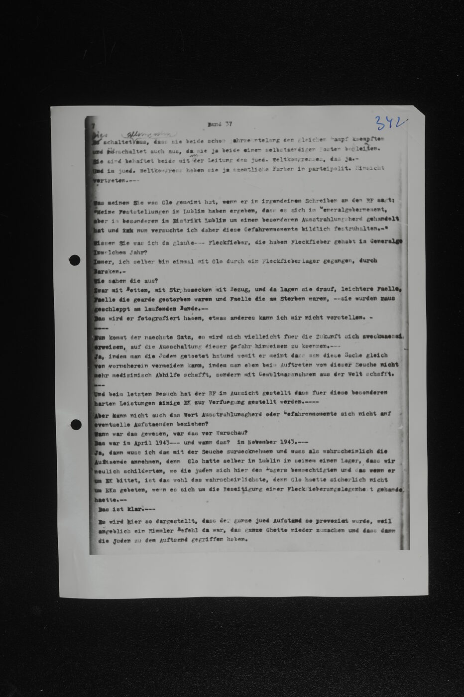 Scan 00192 of the Sassen transcript, O.65 file 86.