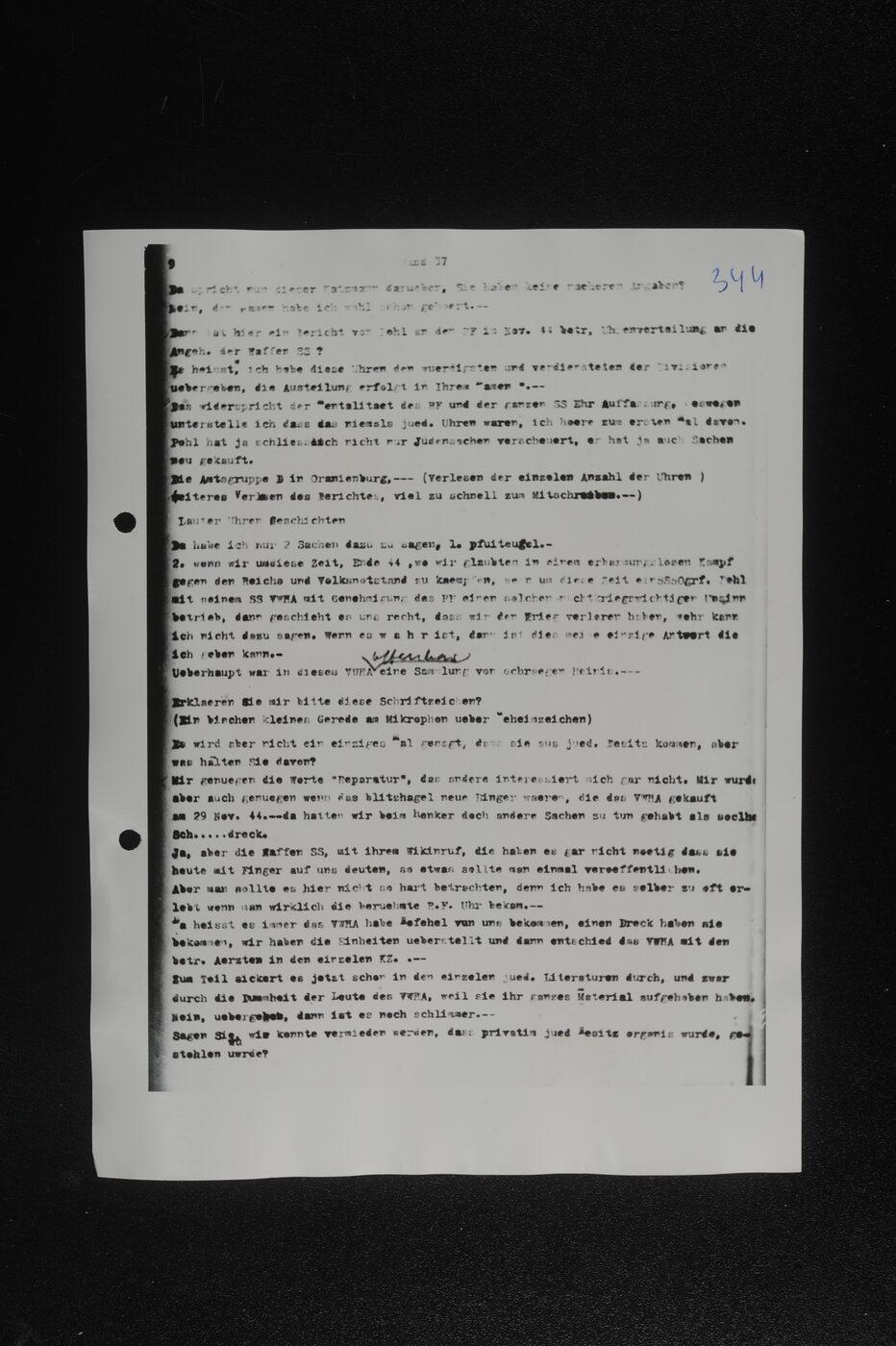Scan 00194 of the Sassen transcript, O.65 file 86.