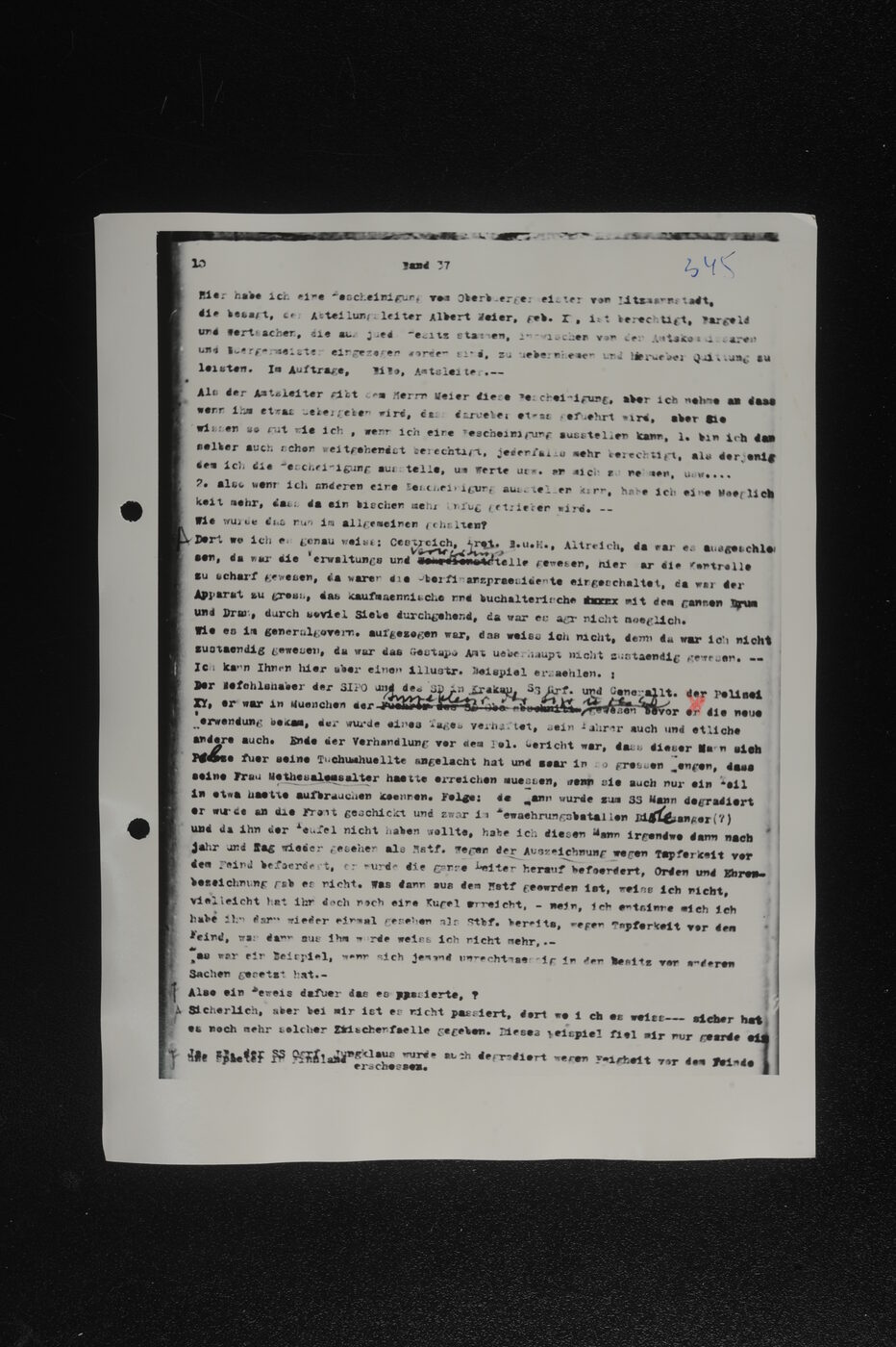 Scan 00195 of the Sassen transcript, O.65 file 86.