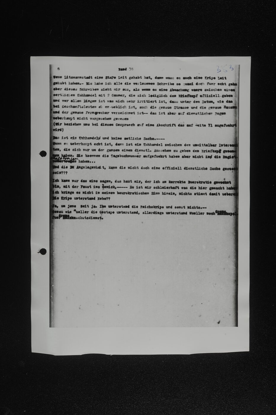 Scan 00203 of the Sassen transcript, O.65 file 86.