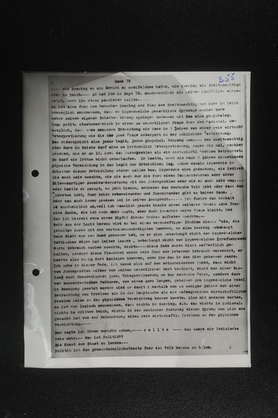 Scan 00205 of the Sassen transcript, O.65 file 86.