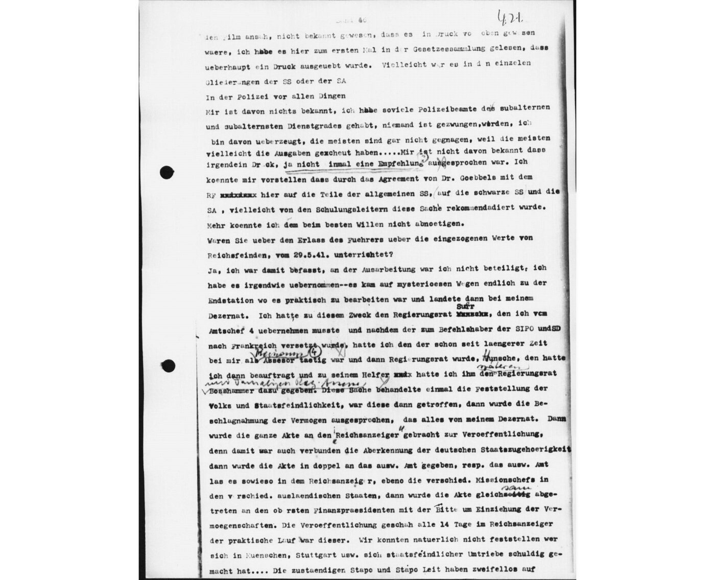 Scan 00061 of the Sassen transcript, O.65 file 87.