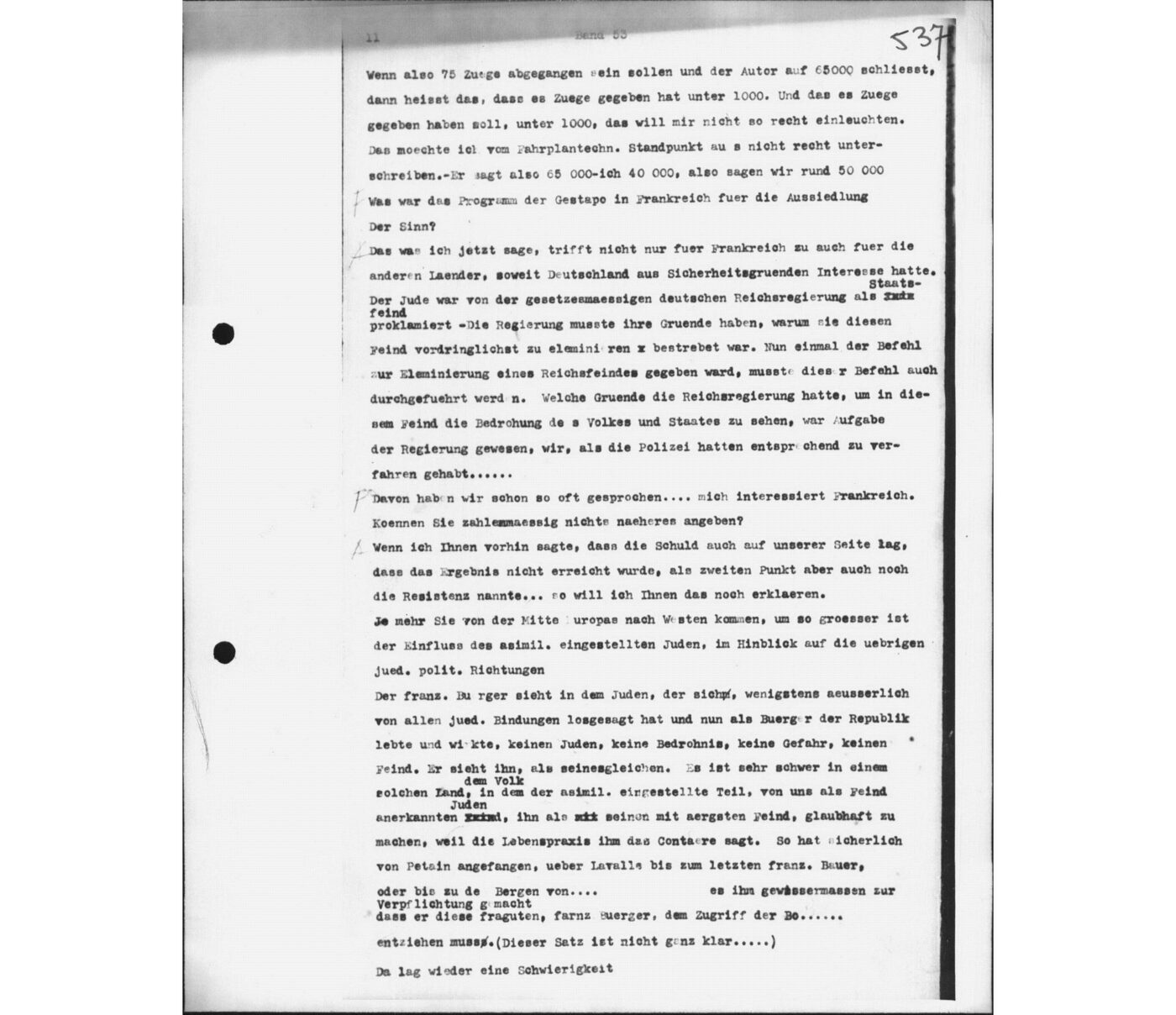 Scan 00012 of the Sassen transcript, O.65 file 88.
