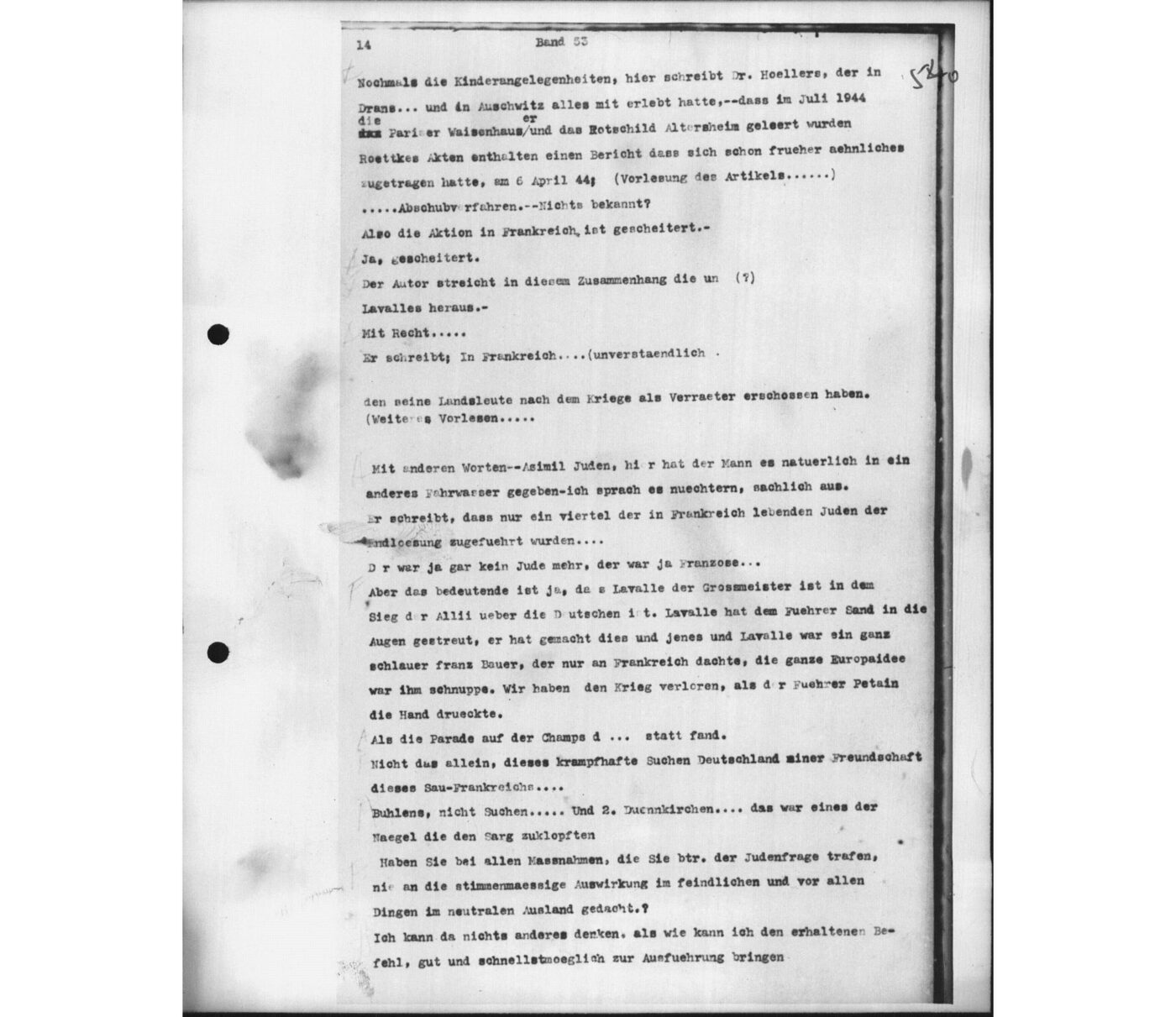 Scan 00015 of the Sassen transcript, O.65 file 88.