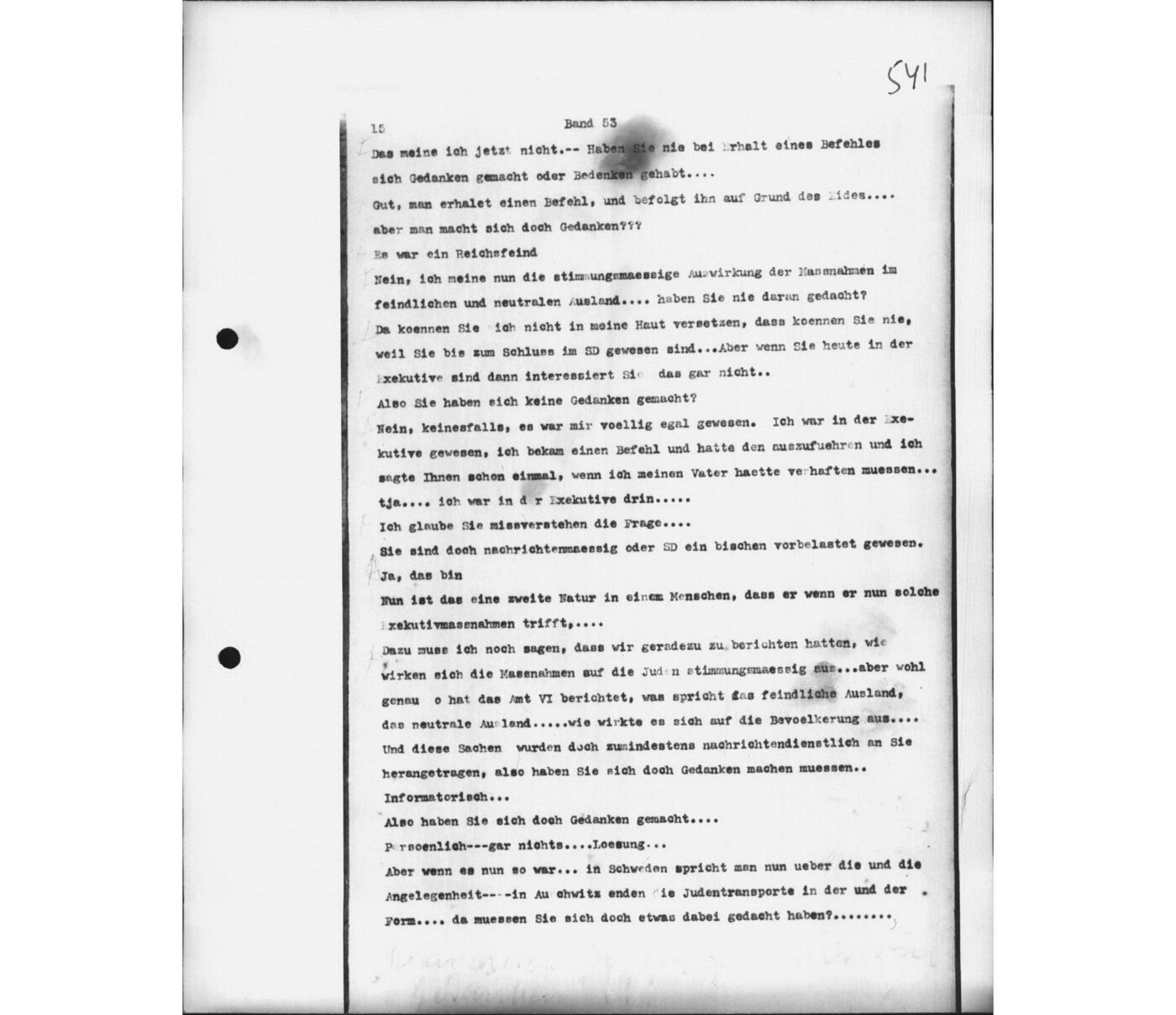 Scan 00016 of the Sassen transcript, O.65 file 88.