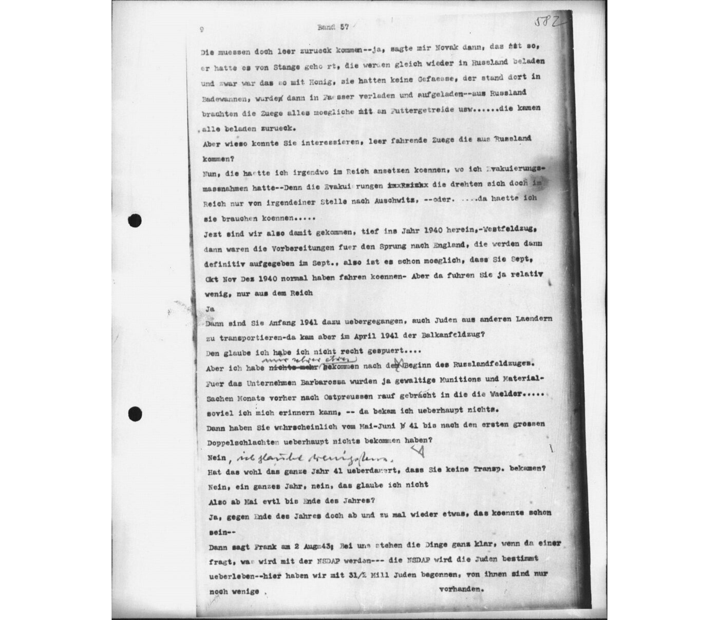 Scan 00056 of the Sassen transcript, O.65 file 88.