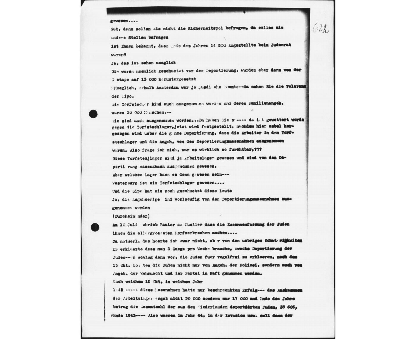 Scan 00096 of the Sassen transcript, O.65 file 88.