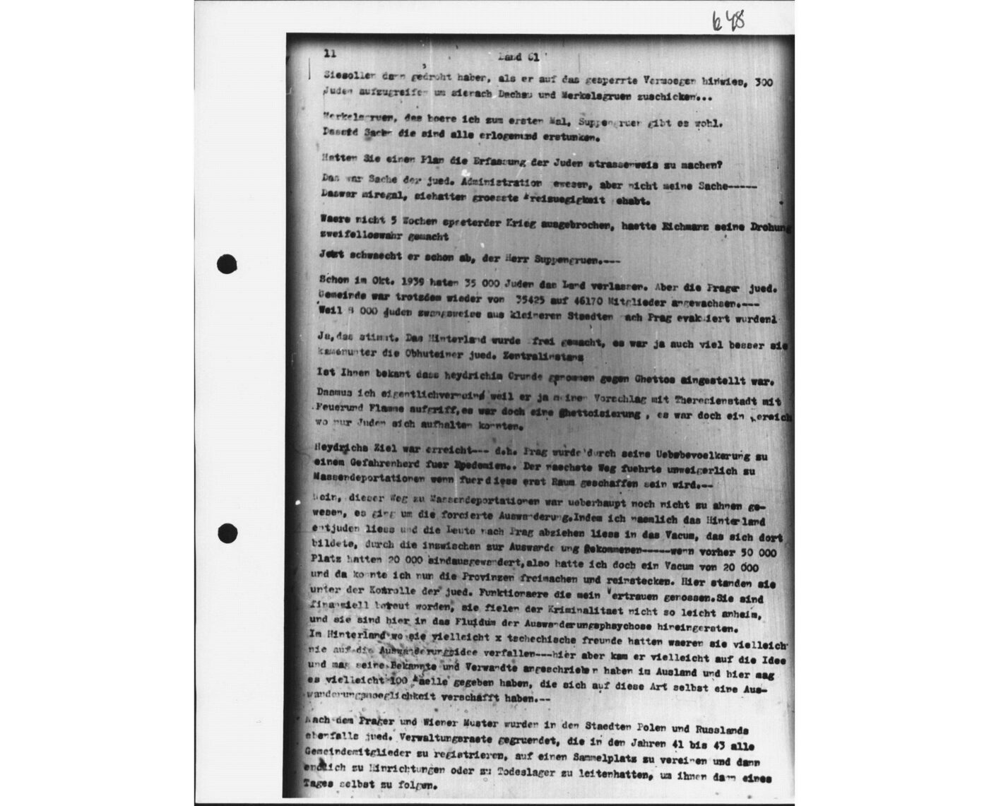 Scan 00121 of the Sassen transcript, O.65 file 88.