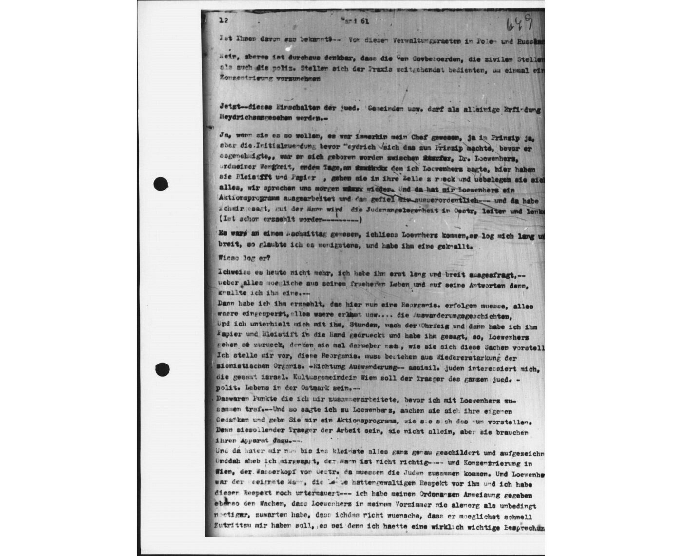 Scan 00122 of the Sassen transcript, O.65 file 88.