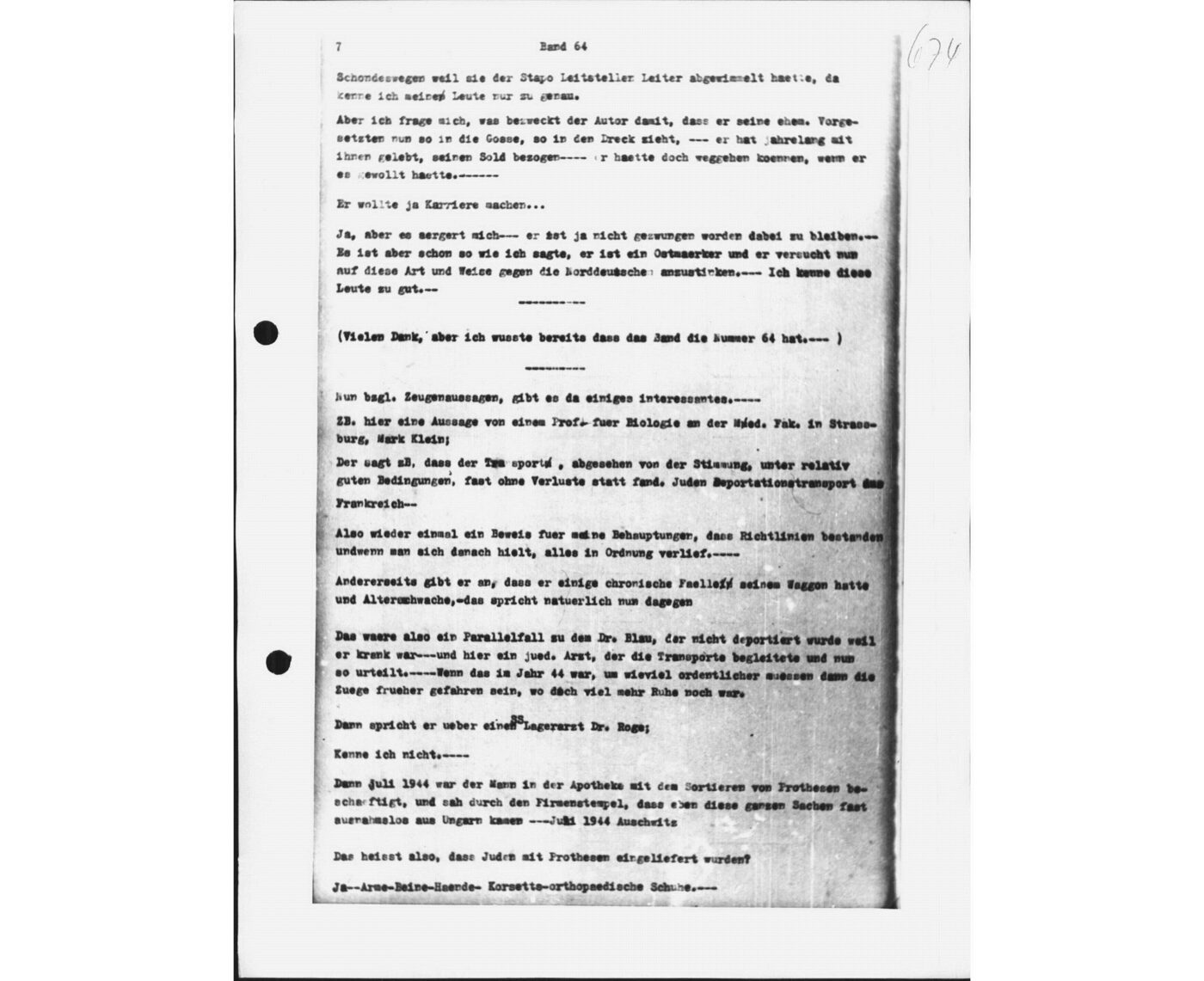Scan 00147 of the Sassen transcript, O.65 file 88.