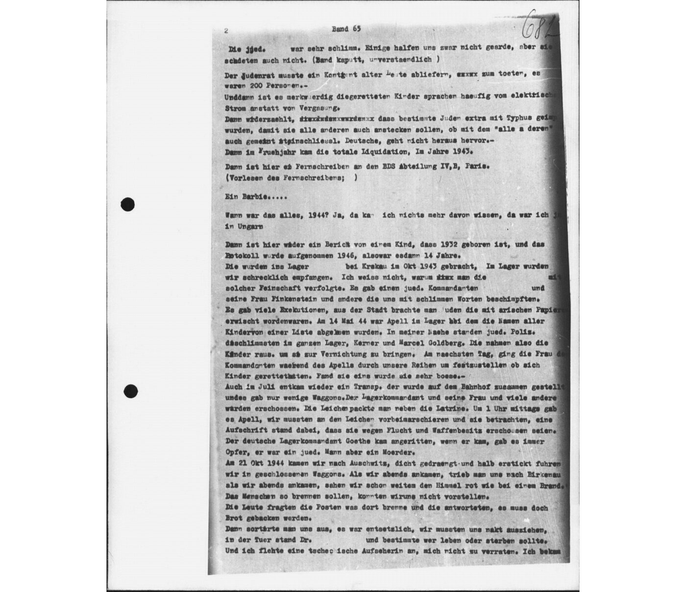 Scan 00155 of the Sassen transcript, O.65 file 88.