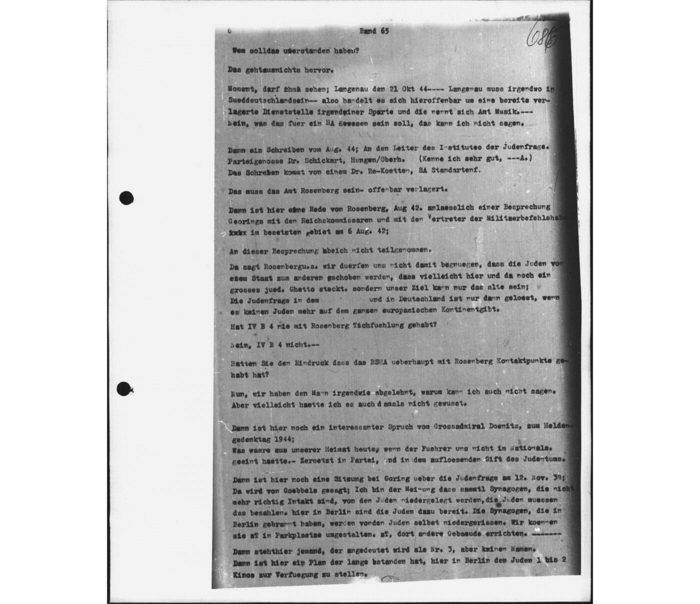 Scan 00159 of the Sassen transcript, O.65 file 88.