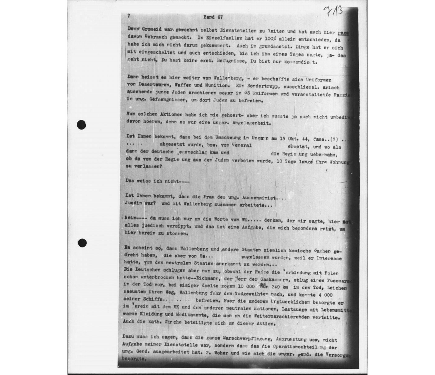 Scan 00186 of the Sassen transcript, O.65 file 88.